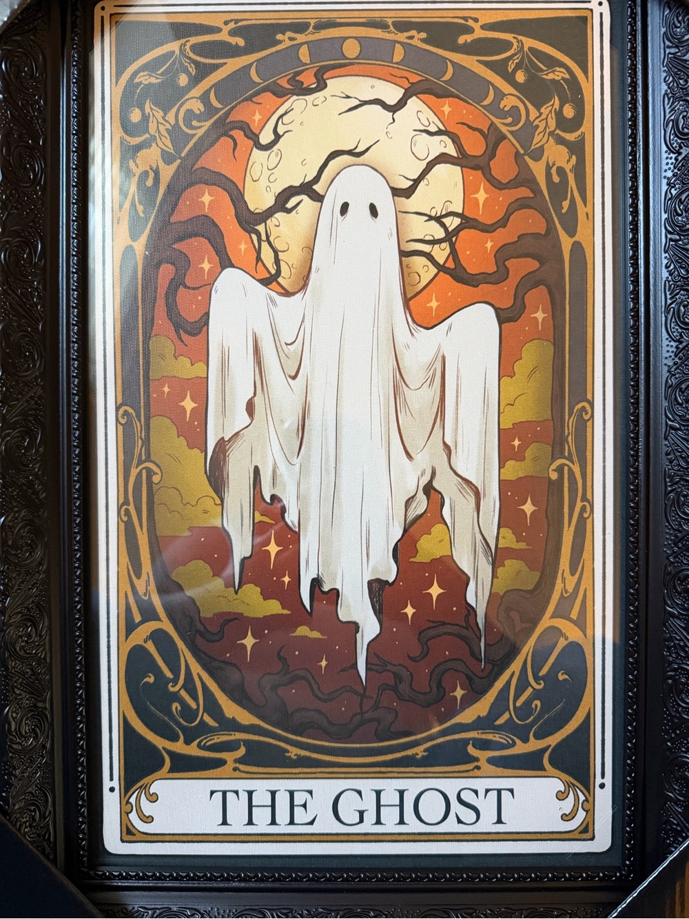 Sapna Shah Halloween Tarot Card The Ghost Framed Wall Hanging Picture